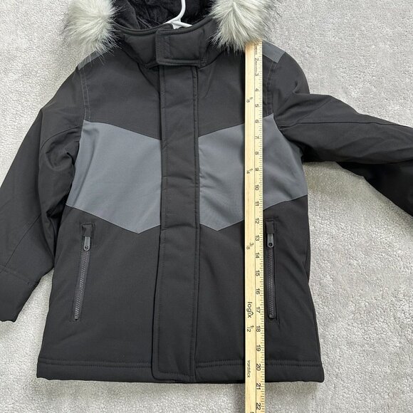 NWT Abercrombie & Fitch Boy's Snow Parka Zip Up Pockets Hood Sz 5 / 6 Black $130 - Picture 8 of 15